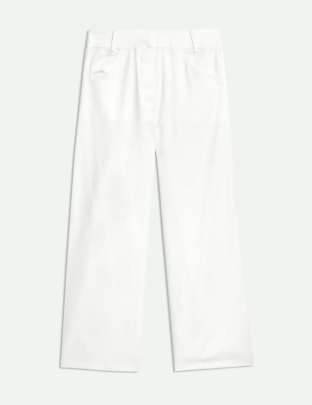White Wide Leg Trousers