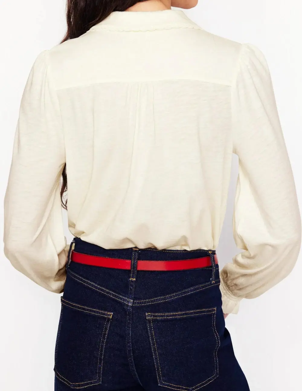 Smocked Jersey Shirt