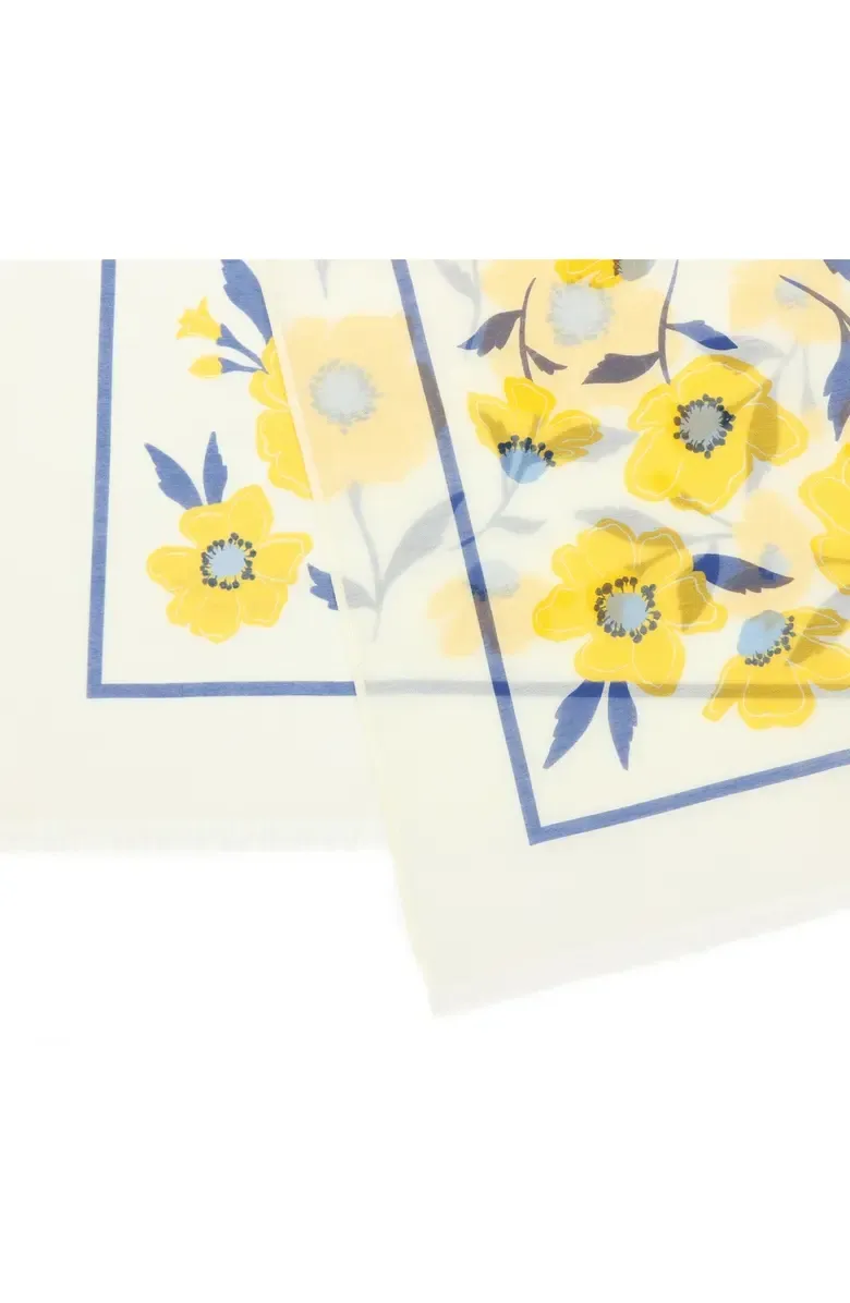 Sunshine Floral Cotton & Silk Scarf