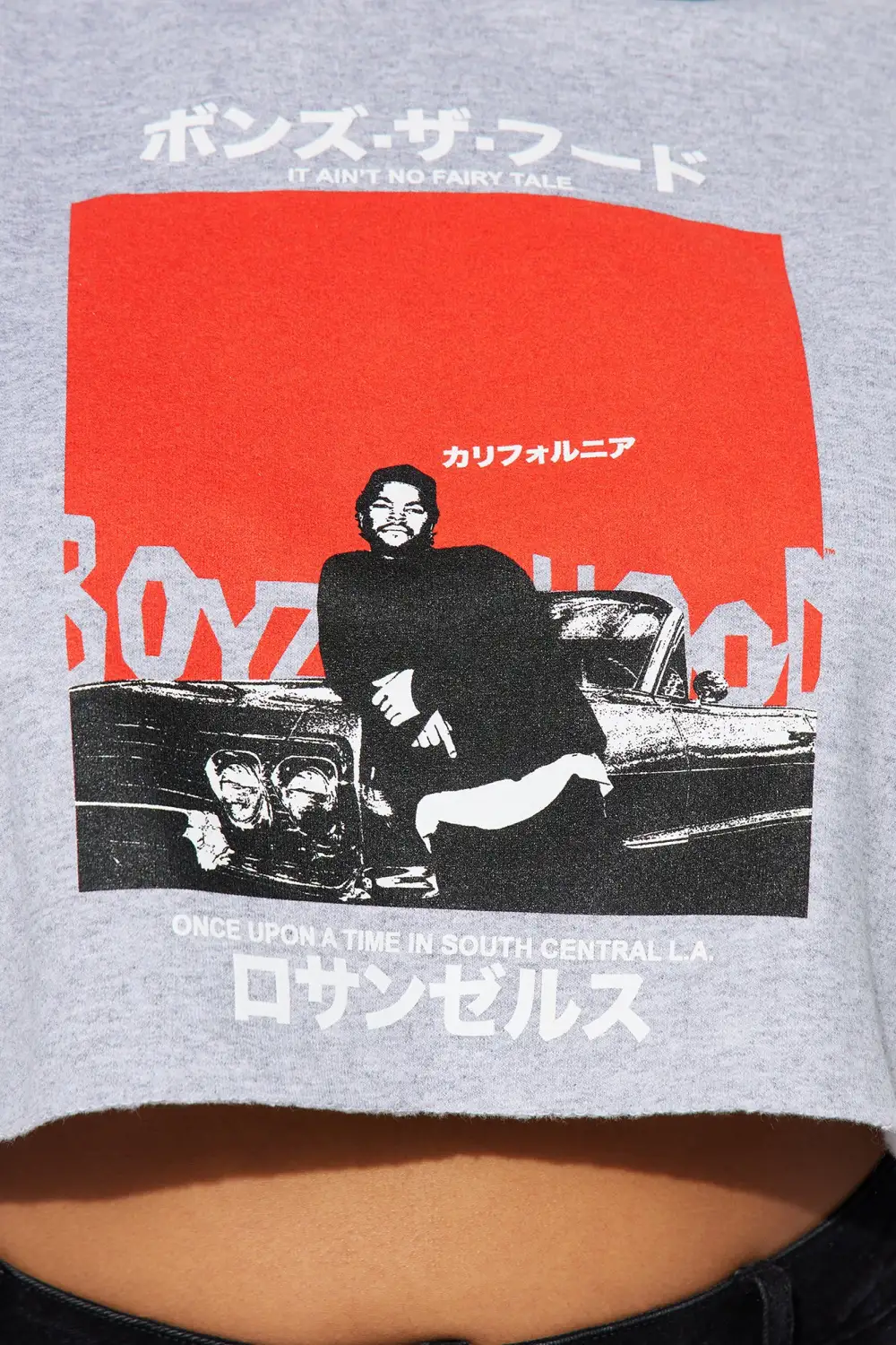 Boyz N The Hood Raw Hem Hoodie - Heathered Grey