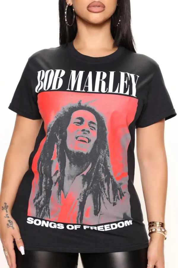 Bob Marley Songs Of Freedom Tee - Black