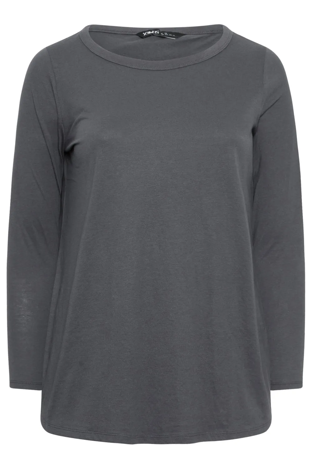 YOURS Curve Black Cotton Long Sleeve T-Shirt