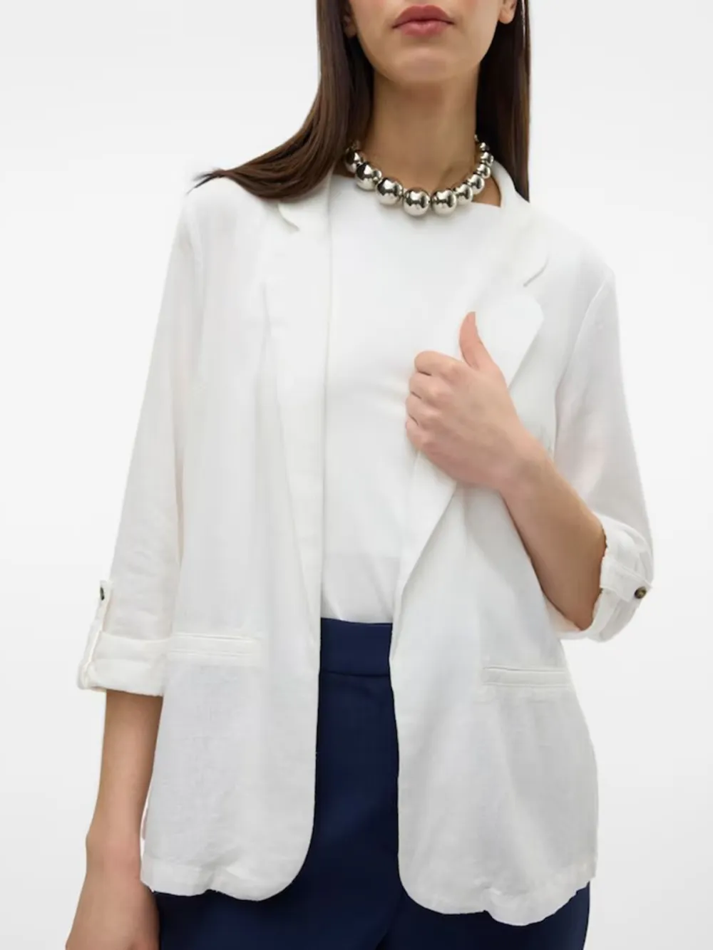 Plain Colored Soft Feel Blazer