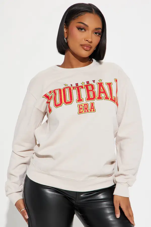 In My Football Era Sweatshirt - Beige