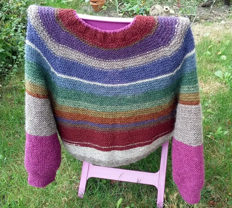 Vintage Button Down Rainbow Icelandic Cozy Warm Sweater