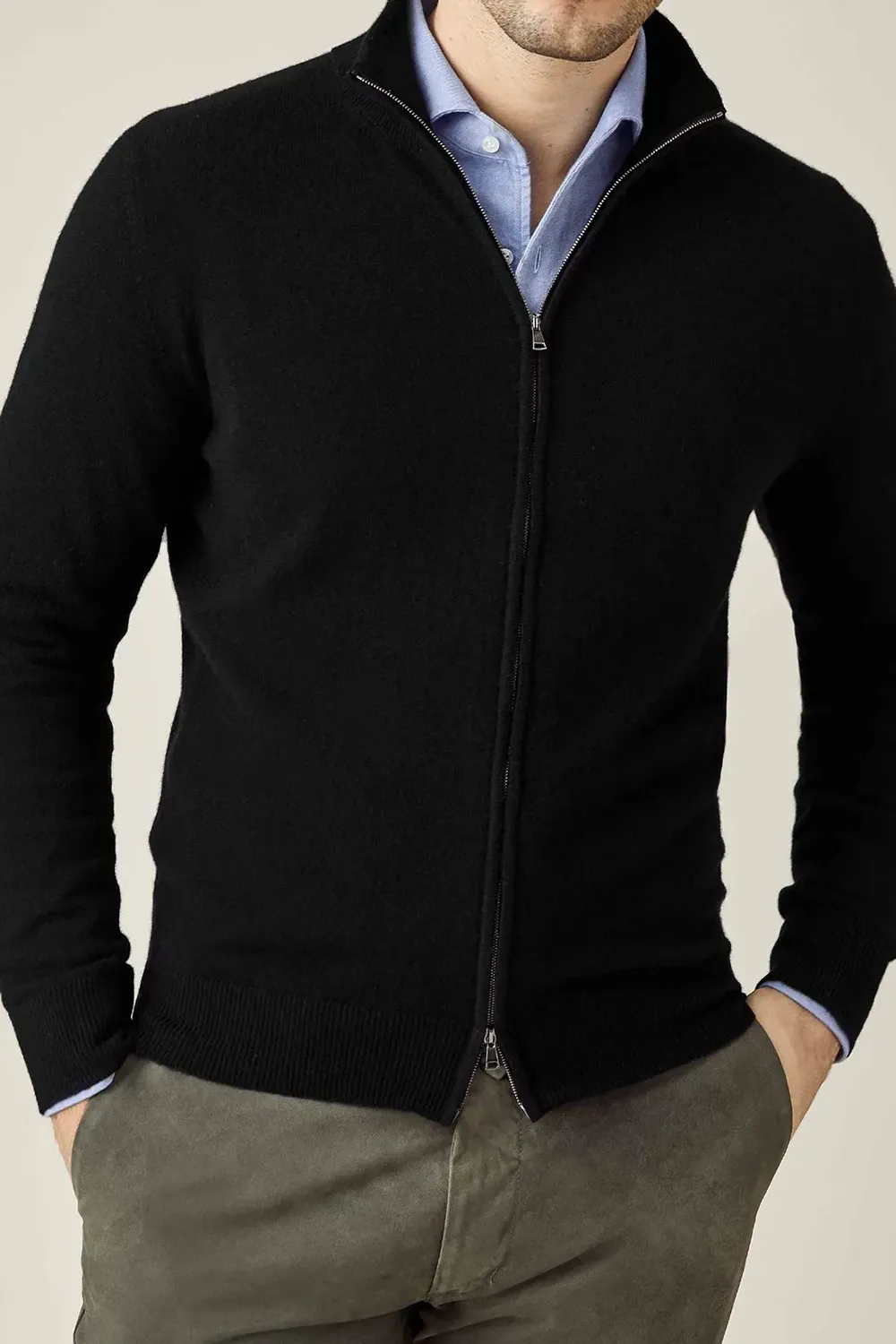 Zip Casual Style Cardigan