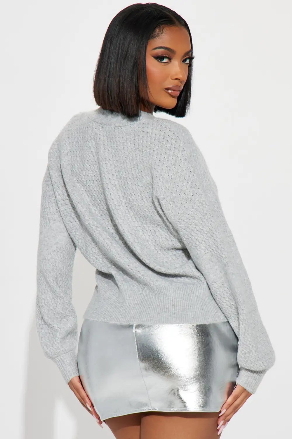 Don't Kill My Vibe Cardigan - Heather Grey