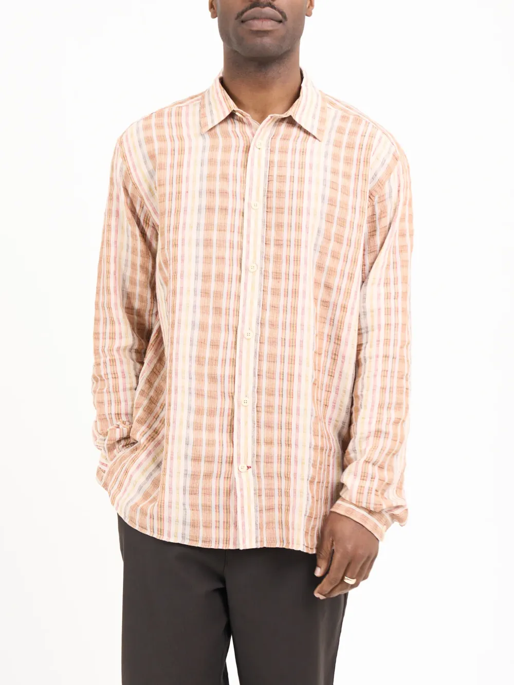 Multi Oversized Striped Cotton Shirt