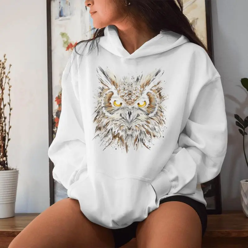 Great Horned Owl Lover Women Hoodie