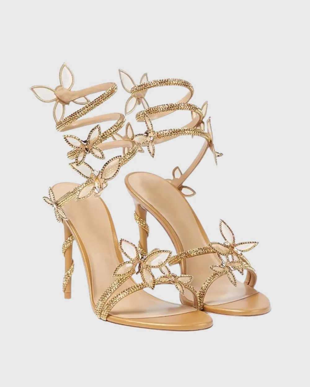 Butterfly Sandals in Gold