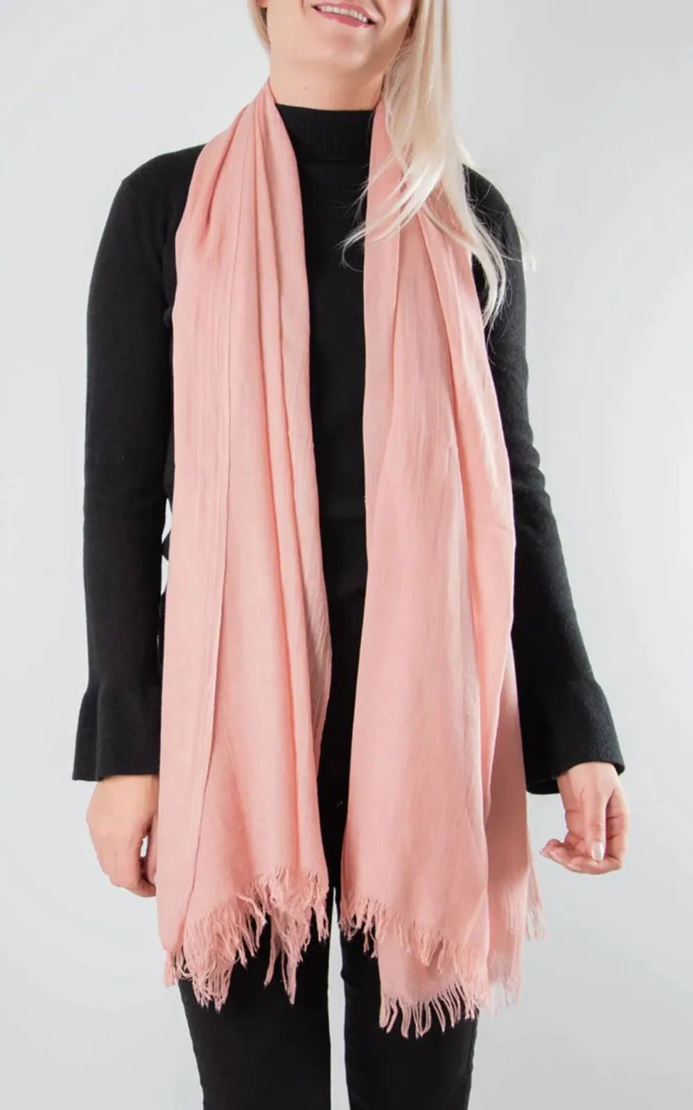 Fashionable And Romantic Dusky Pink Girlish Scarf