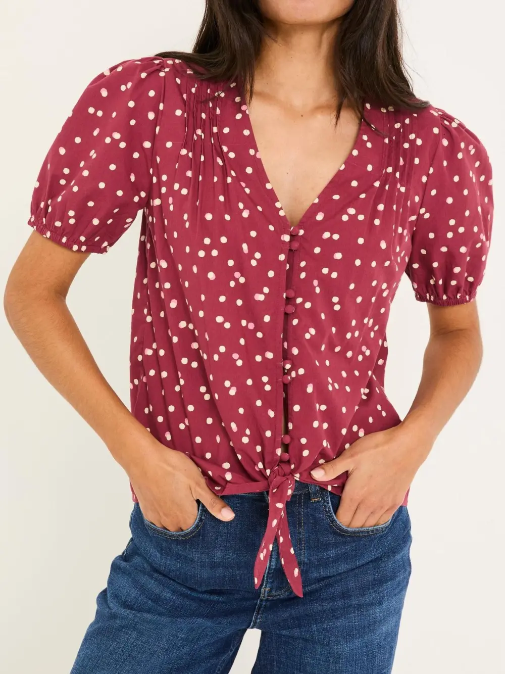 Burgundy Red Savannah Blouse