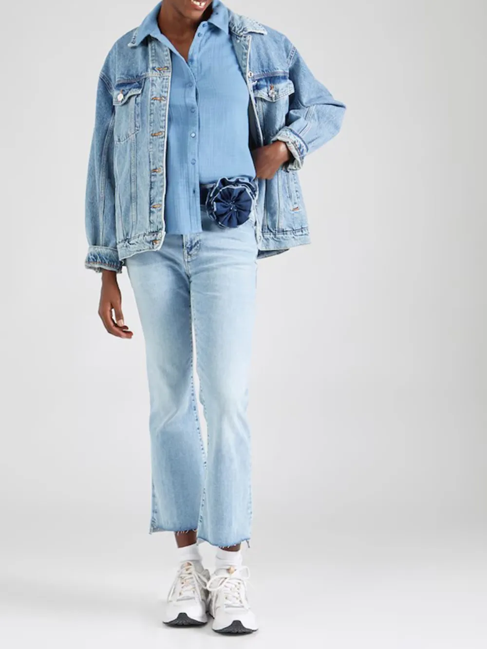 Button Placket Long Sleeve Blouses