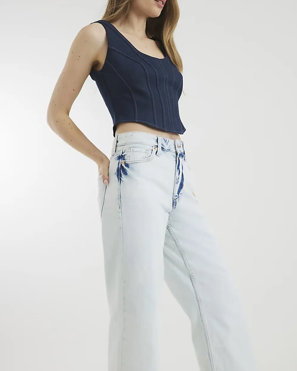 Pure Cotton Multi-Pocket Practical Versatile Jeans