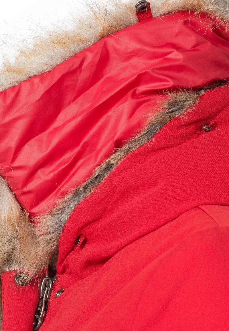 Plain  parka coat pink