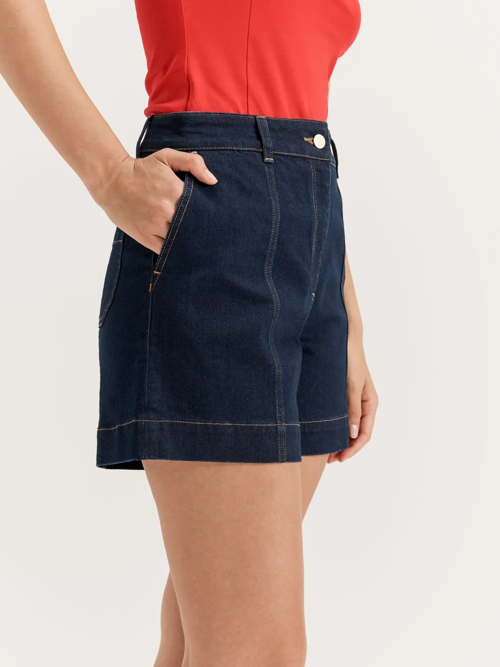 Casual High Waisted Denim Shorts