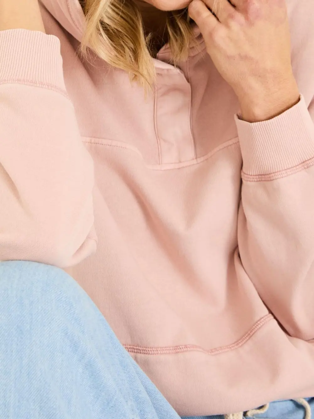 Bex Dusky Pink Bex Overhead 100% Cotton Hoodie