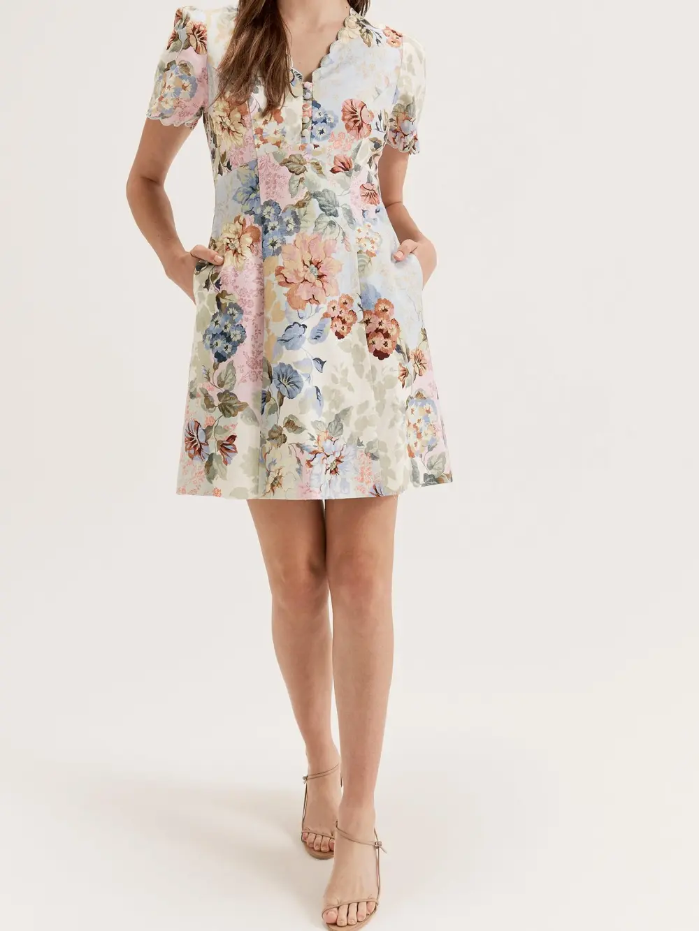 Vintage Floral Print Classic Dresses