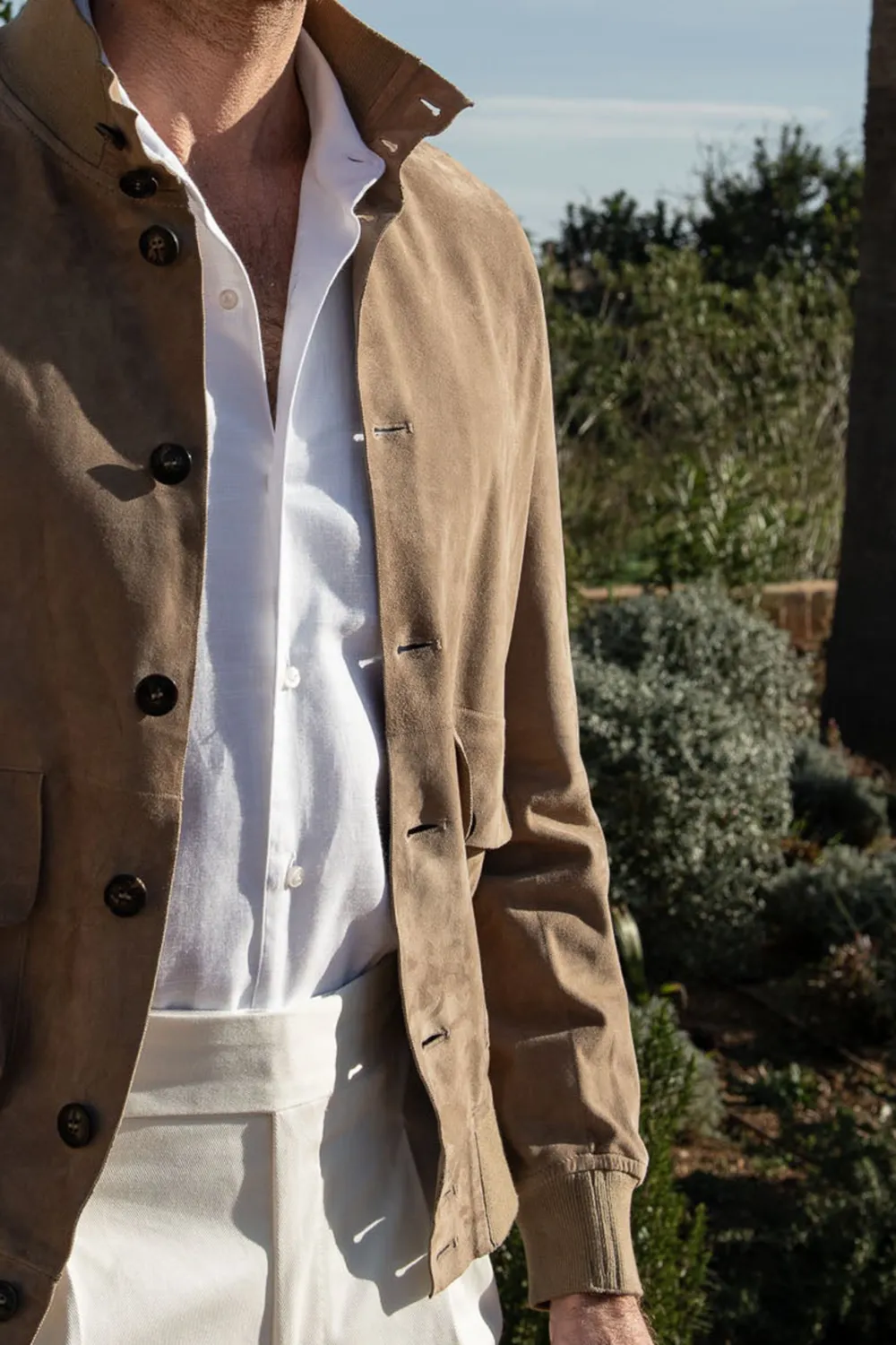 Beige Soft Suede  Jacket