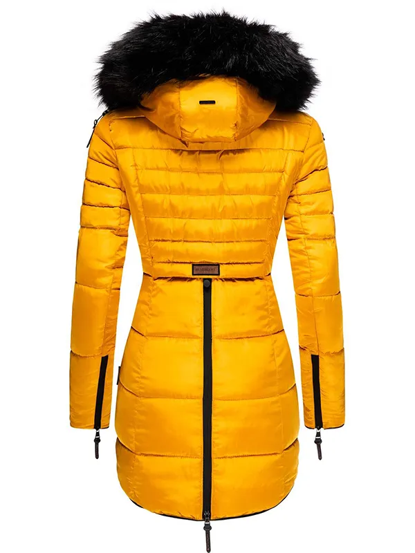 Women's winter mid-length parka coat