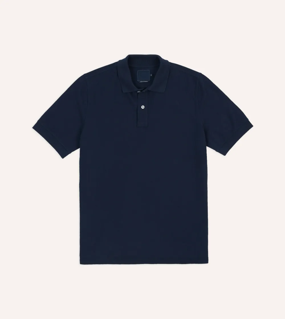 Navy Blue Classic Short Sleeve Polo Shirt
