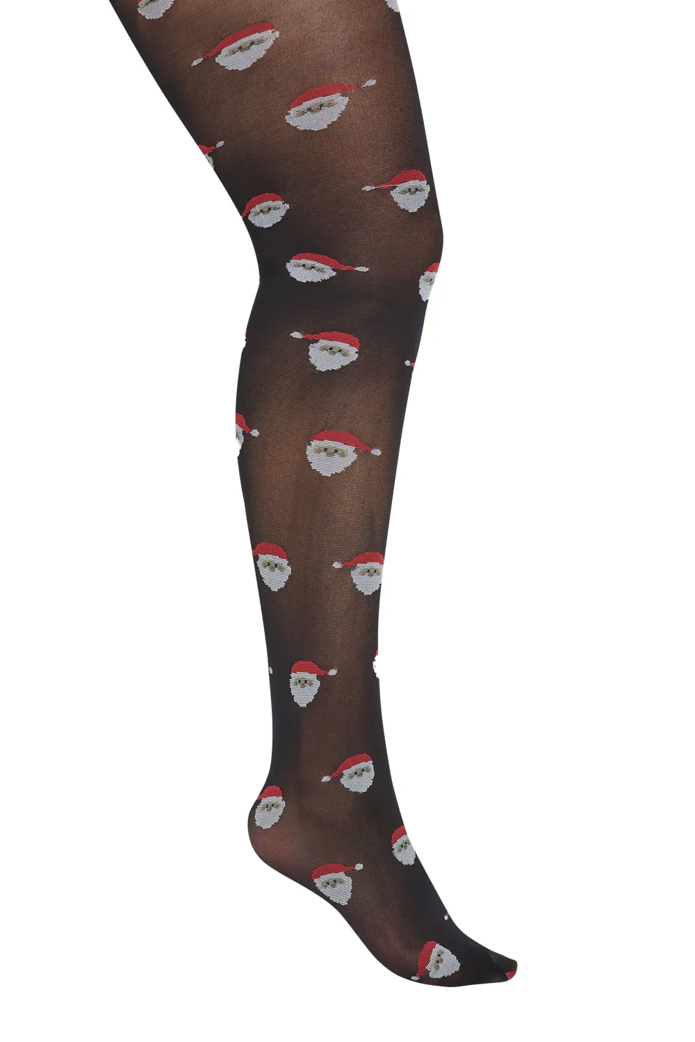 Black Santa Novelty Christmas Tights