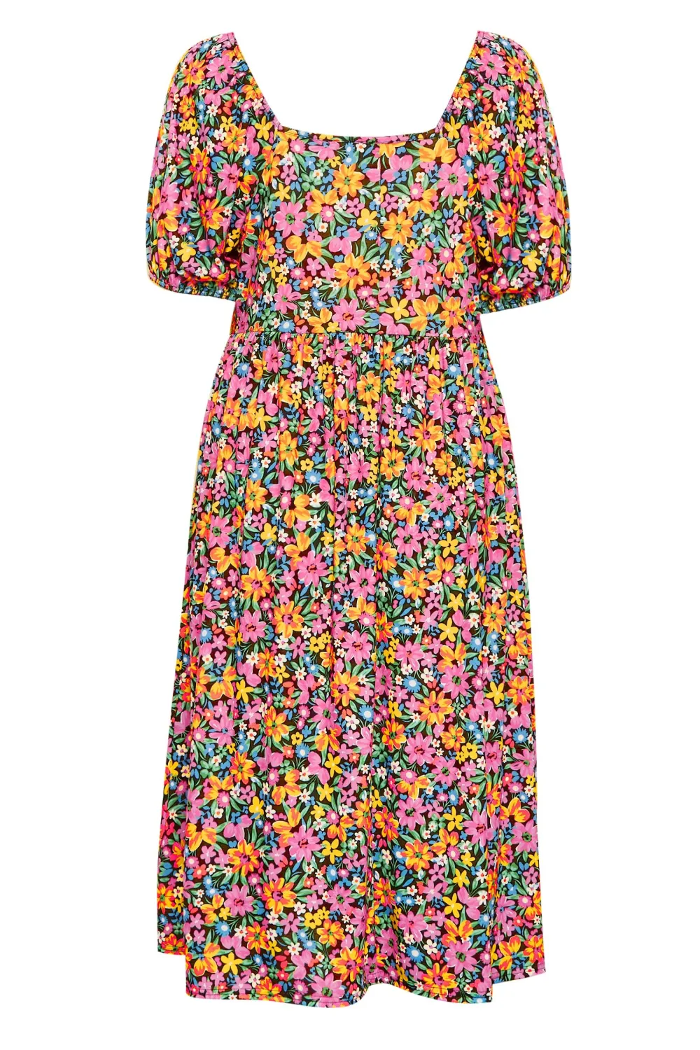 YOURS Curve Yellow Floral Midaxi Dress
