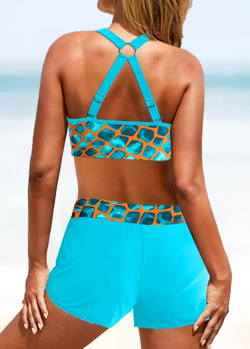 Circular Ring Mid Waisted Bikini Set