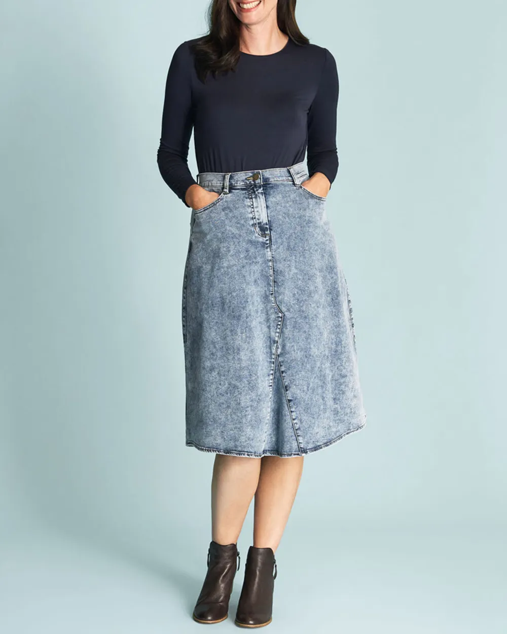 A-Line Denim Skirt