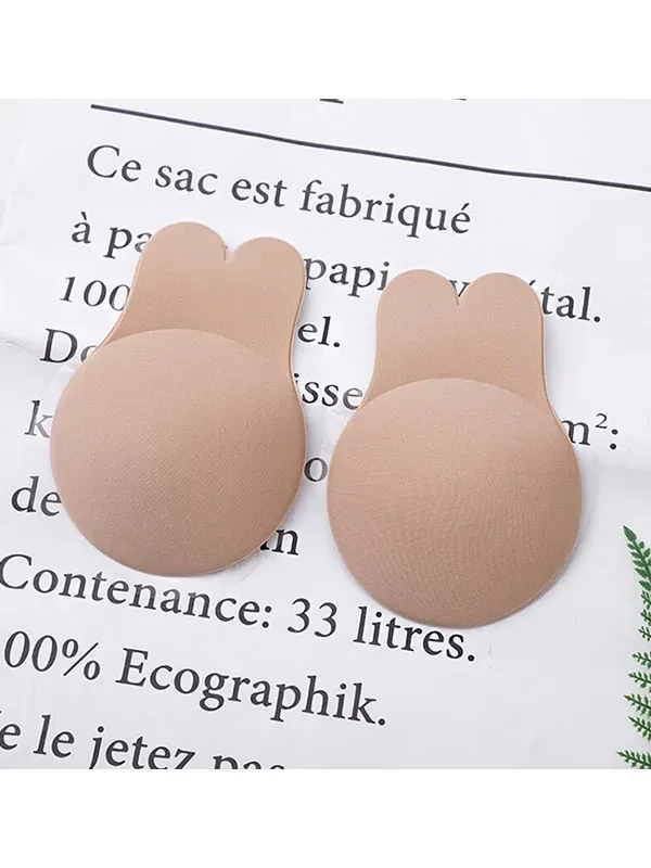 Invisible silicone breast patch anti-bump anti-gloss rabbit ears lifting chest patch