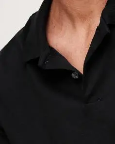 Men's Black Soft Cotton Polo Shirt