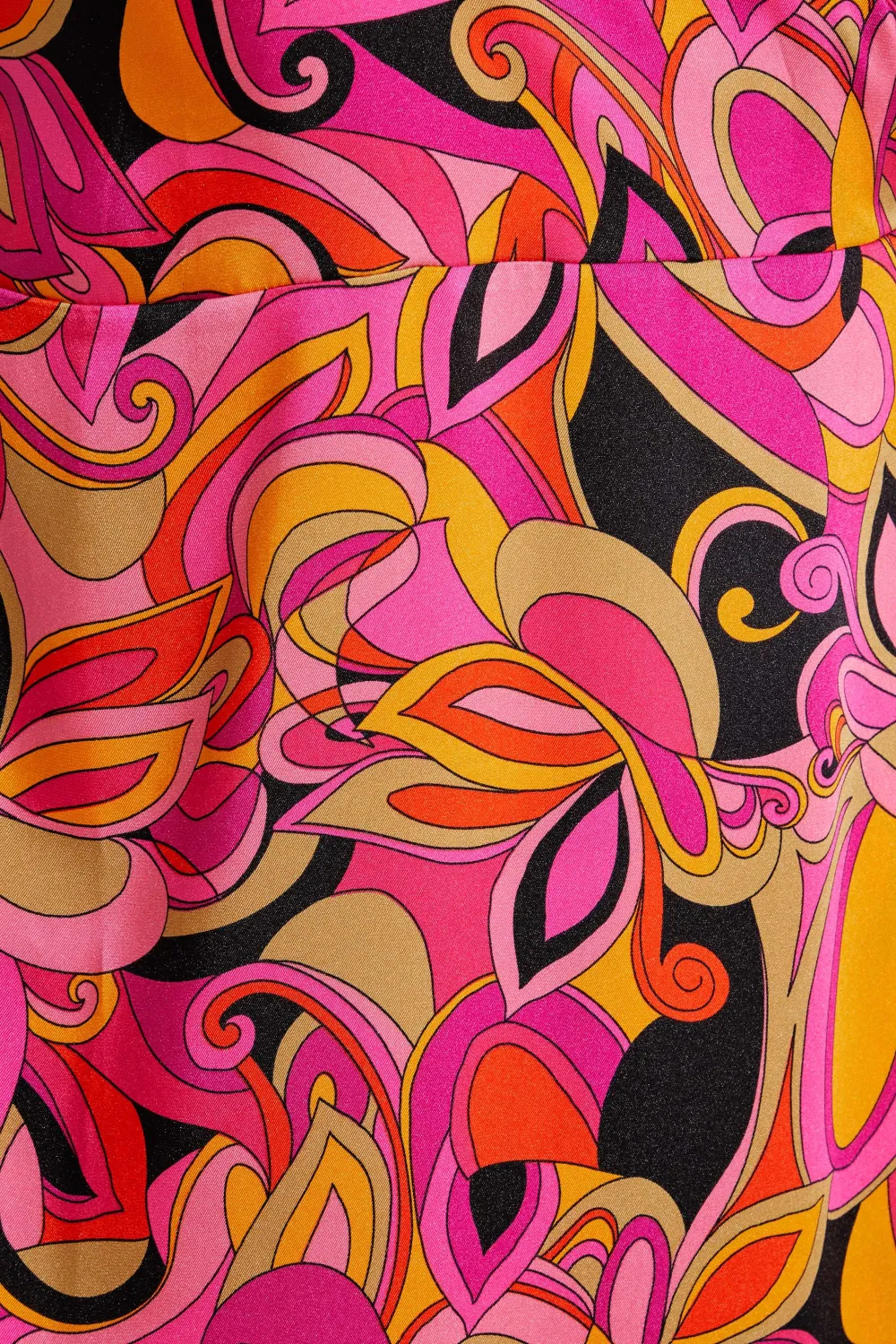 YOURS LONDON Curve Hot Pink Abstract Print Satin Wrap Dress