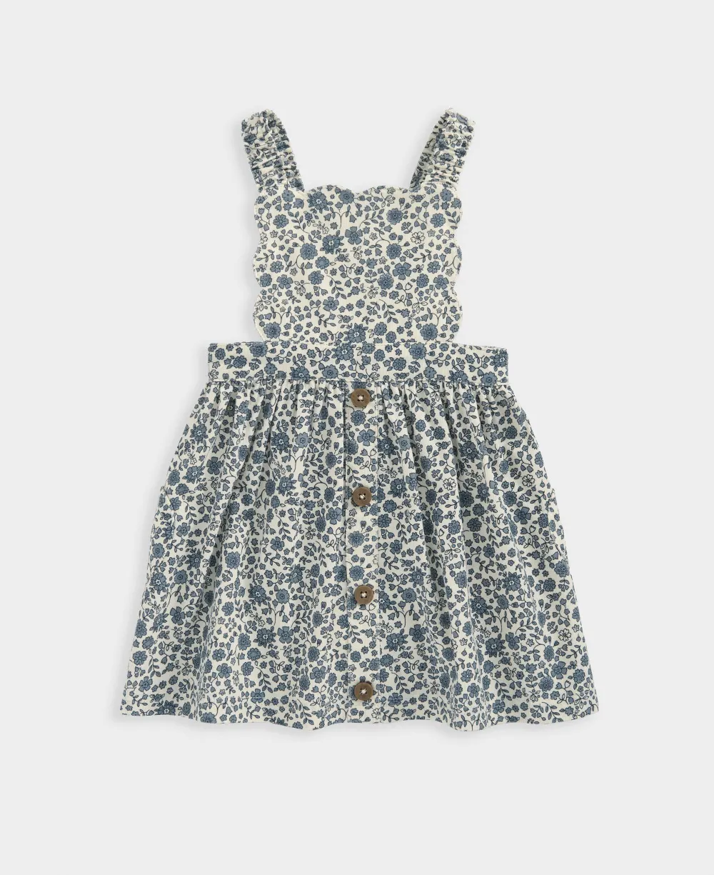 Cord Pinafore & Bodysuit - Blue