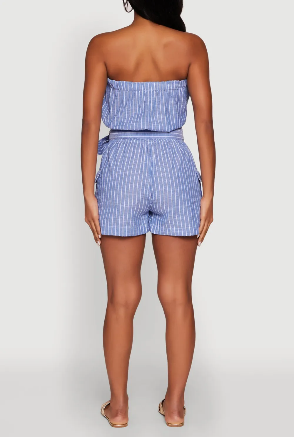 Striped Short Jumpsuit