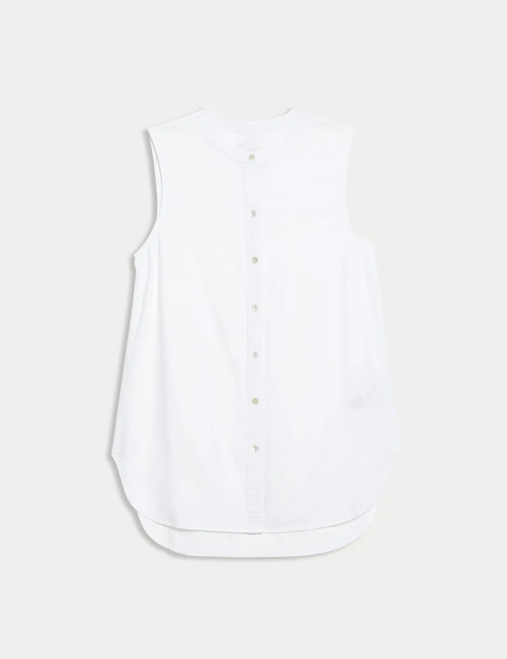White Sleeveless Sleeveless Shirt