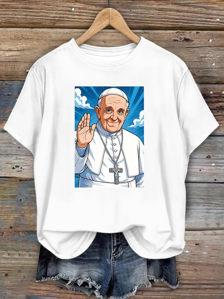 Women's Rip 1936-2025 Print Short Sleeve Round Neck Cotton T-Shirt