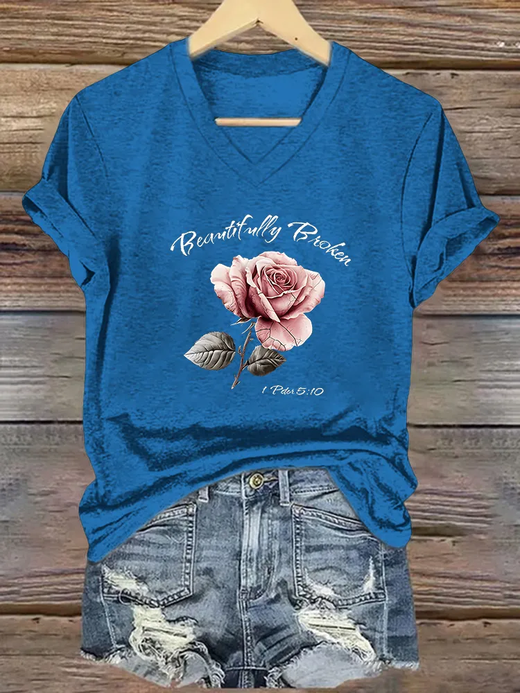 Women's Exquisite And Proud Rose Short-Sleeved T-Shirt