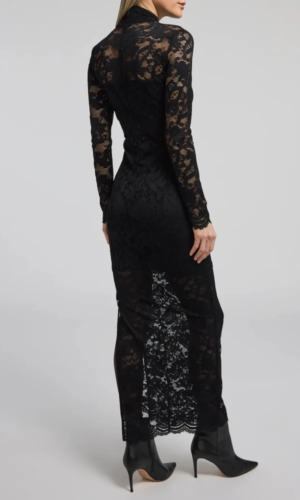 Lace Long Sleeve Maxi Dress