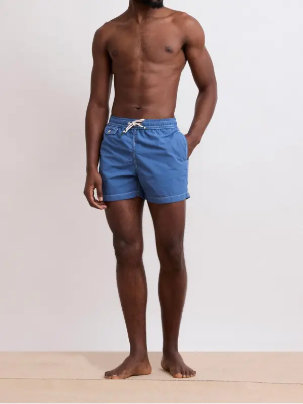 Loose Casual Comfortable Breathable Blue Swim Trunks