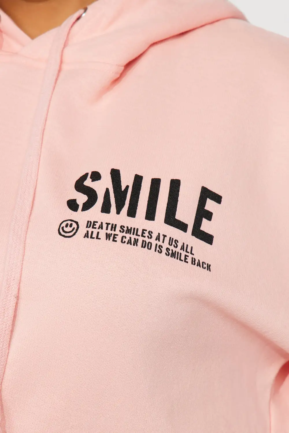 Smile Skeleton Hoodie - Pink