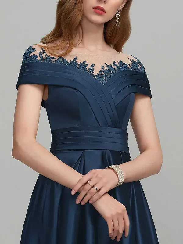 One Shoulder Irregular hem Elegant Chiffon Prom Dress