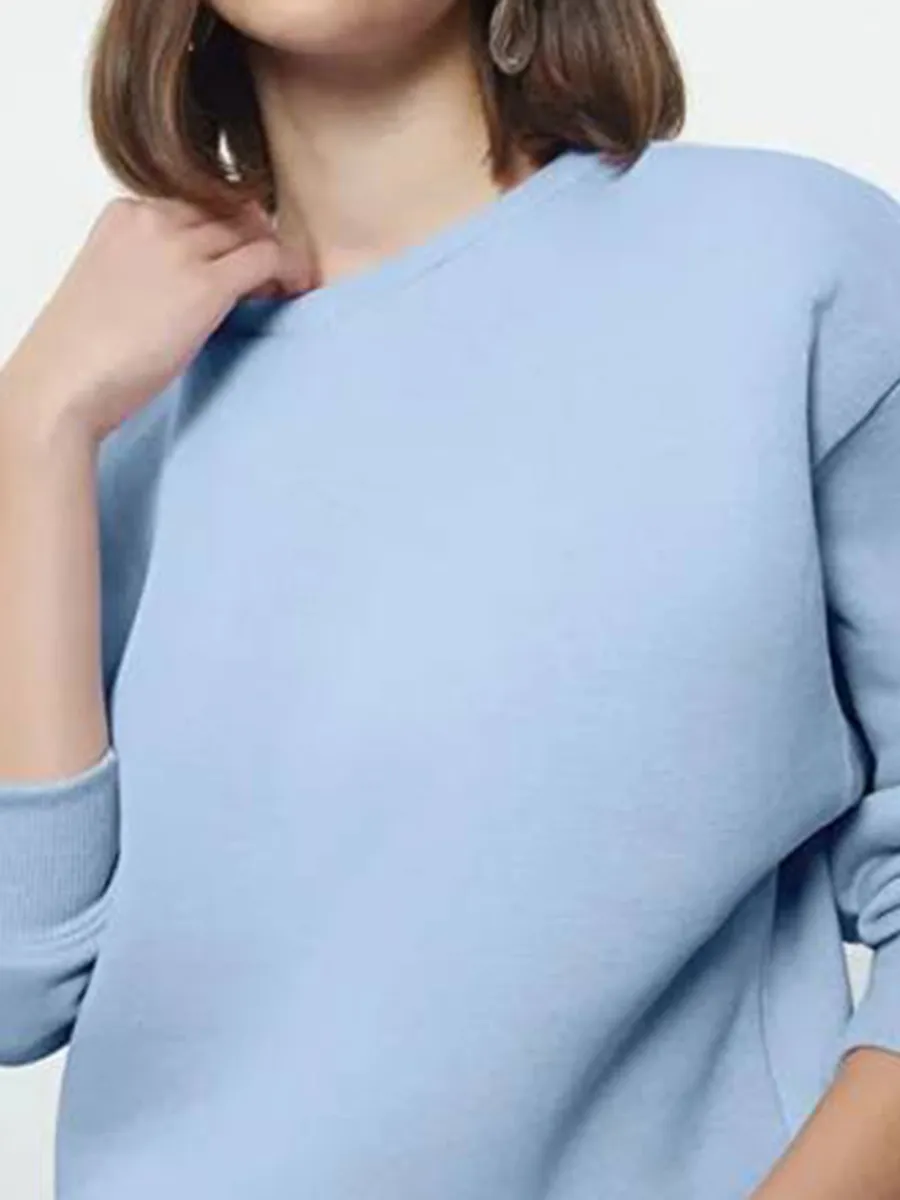 Casual Loose-Fit Crew Neck Sweatshirt