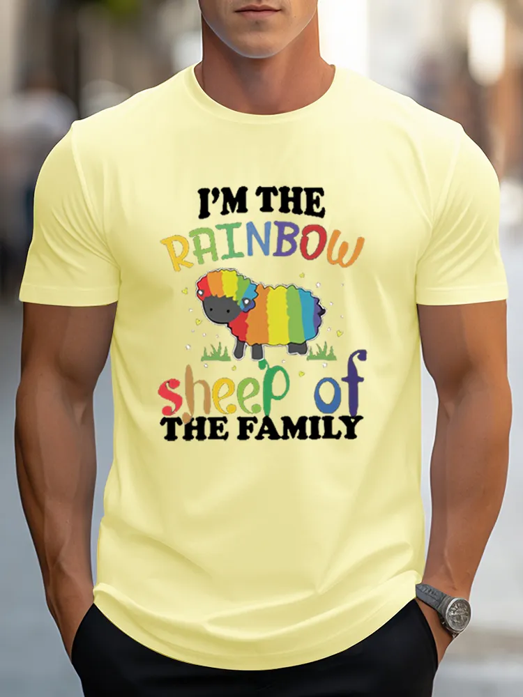Men'S T-Shirt I M The Rainbow Sheep Of The Family
