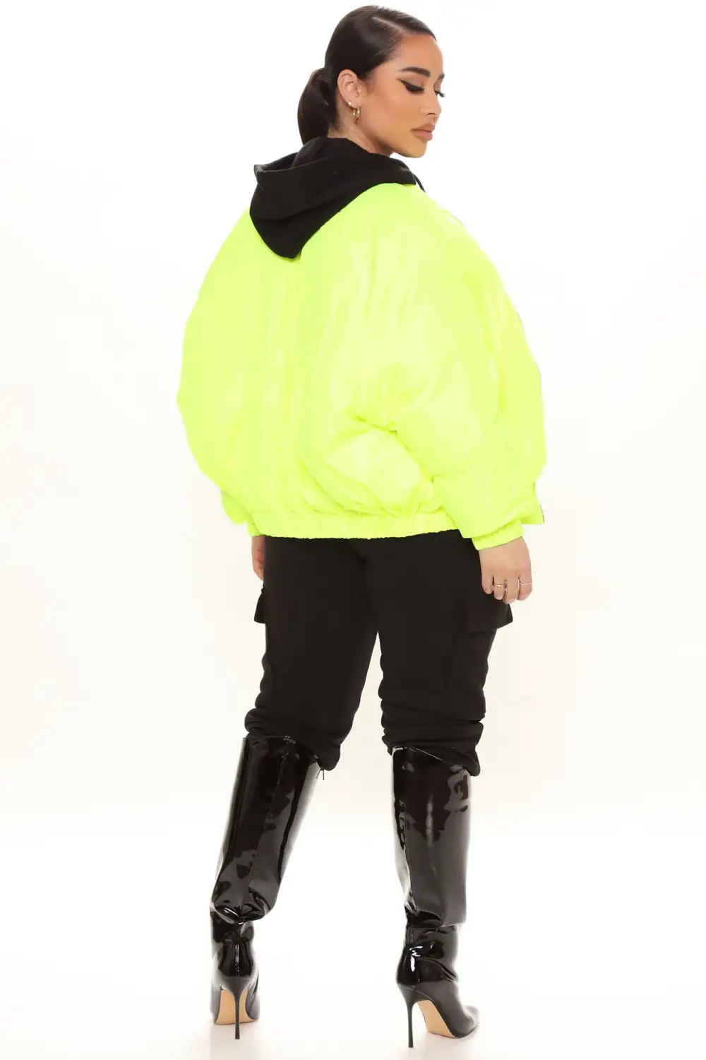 Obsessed With Me Bomber Jacket - Neon Yellow