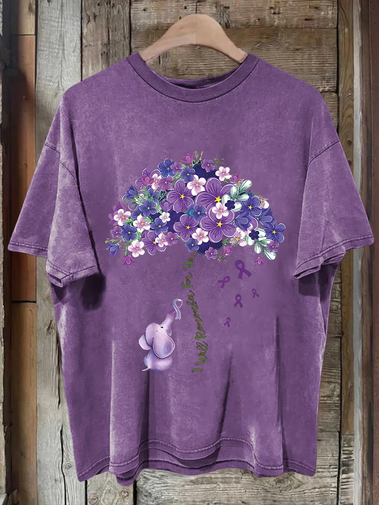Men'S Purple Sunflower T-Shirt For The Prevention And Treatment Of Alzheimer'S Disease