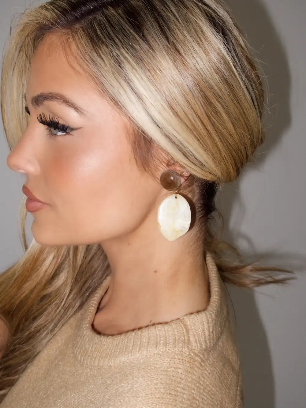 Oval Drop Earring