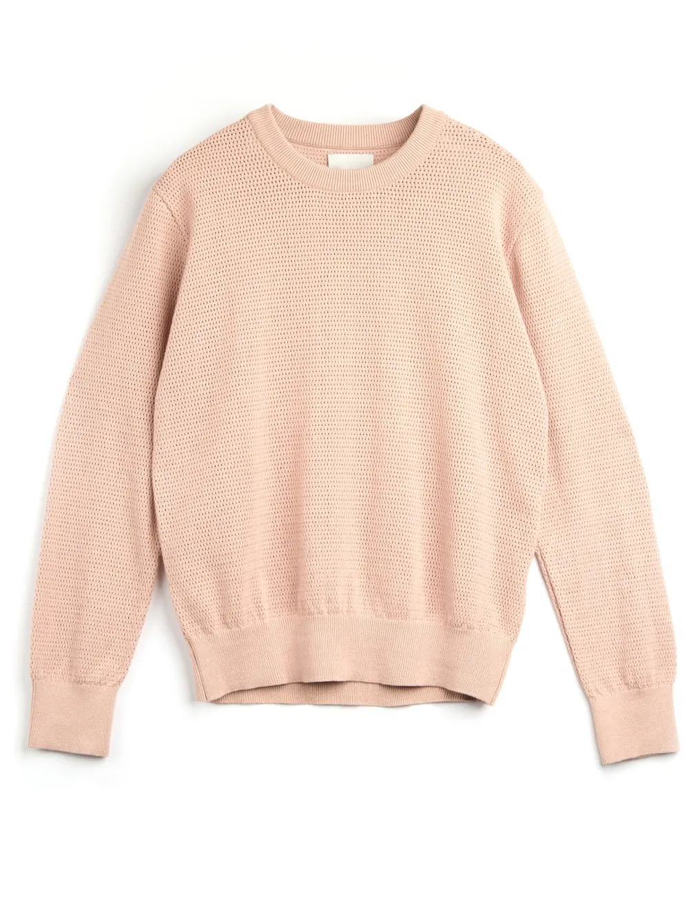 Pink Long Sleeve Crew Neck Organic Cotton Jumper
