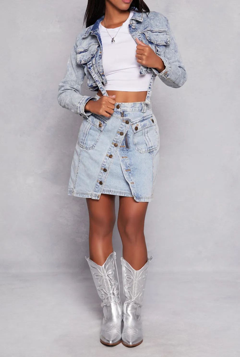 Shirt Collar Denim Short Jacket