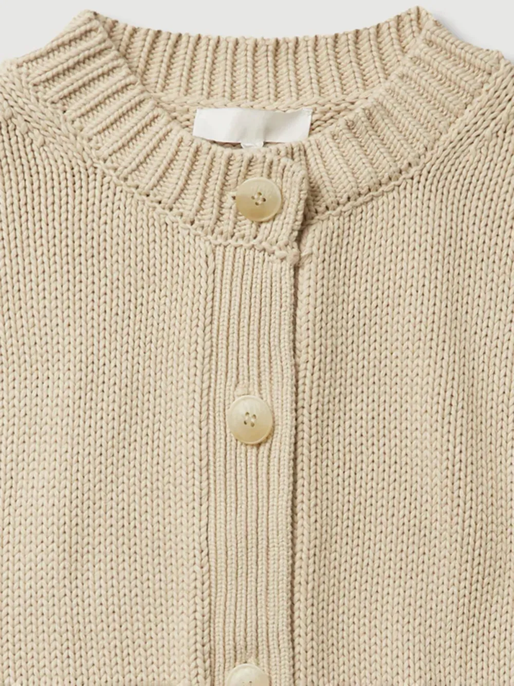 Casual Style Knit Cardigan Natural