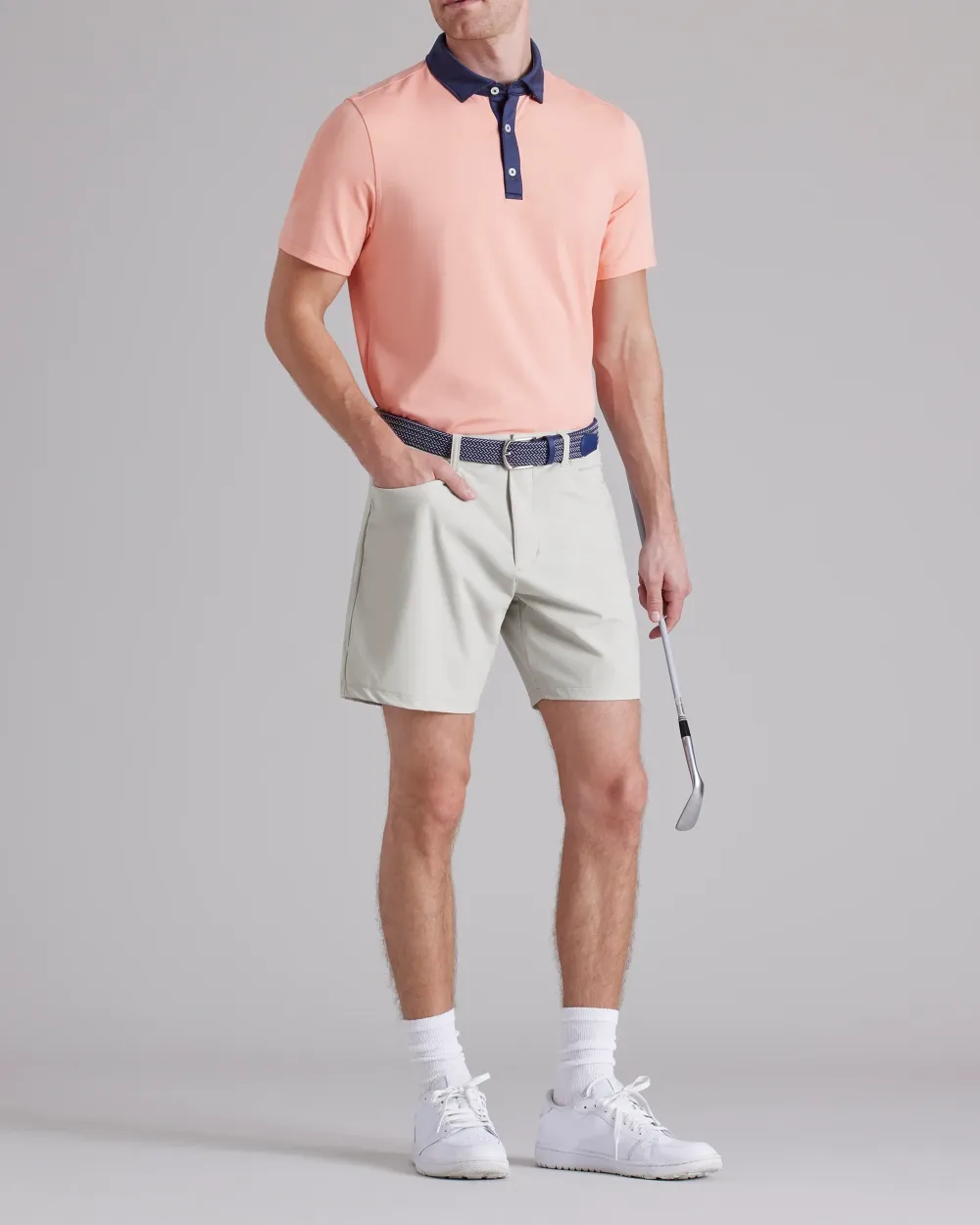 Gray Slim - Fit Men's Shorts